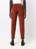 $495 ELEVENTY - Cotton Rust/Ochre Patch Pocket Corduroy Pants- 34W