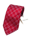 $195 CELINE - Modern Silk LOGO Red & Pink Necktie -