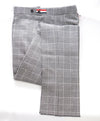 $3,200 THOM BROWNE - Gray Flannel Plaid Check Dress Pants Side Tabs- (SZ 1) 33W