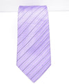 $195 CELINE - Modern Silk LOGO Tonal Micro Stripe Purple Tie Necktie -