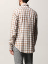 ELEVENTY - Camel/Gray Check Plaid *Wide Spread Collar* Button Down Shirt - XXL