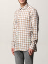 ELEVENTY - Camel/Gray Check Plaid *Wide Spread Collar* Button Down Shirt - XXL