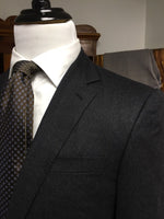 $1,995+Tax Ralph Lauren Black Label "Flannel Suit" Charcoal **Side Tabs!** Sz40L