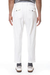 $575 ELEVENTY - Ivory/White Stretch Cotton Blend Dress/Casual Pants- 32W