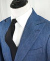ABC M2- Wide Peak Lapel Made In Italy Denim Tom Ford Style Suit - 42R