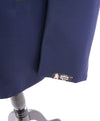 ABLA - Wide Peak Lapel Royal Blue Oxford Weave Blazer "TOM FORD STYLE" - 48R