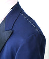 ABLA - Wide Peak Lapel Royal Blue Oxford Weave Blazer "TOM FORD STYLE" - 48R