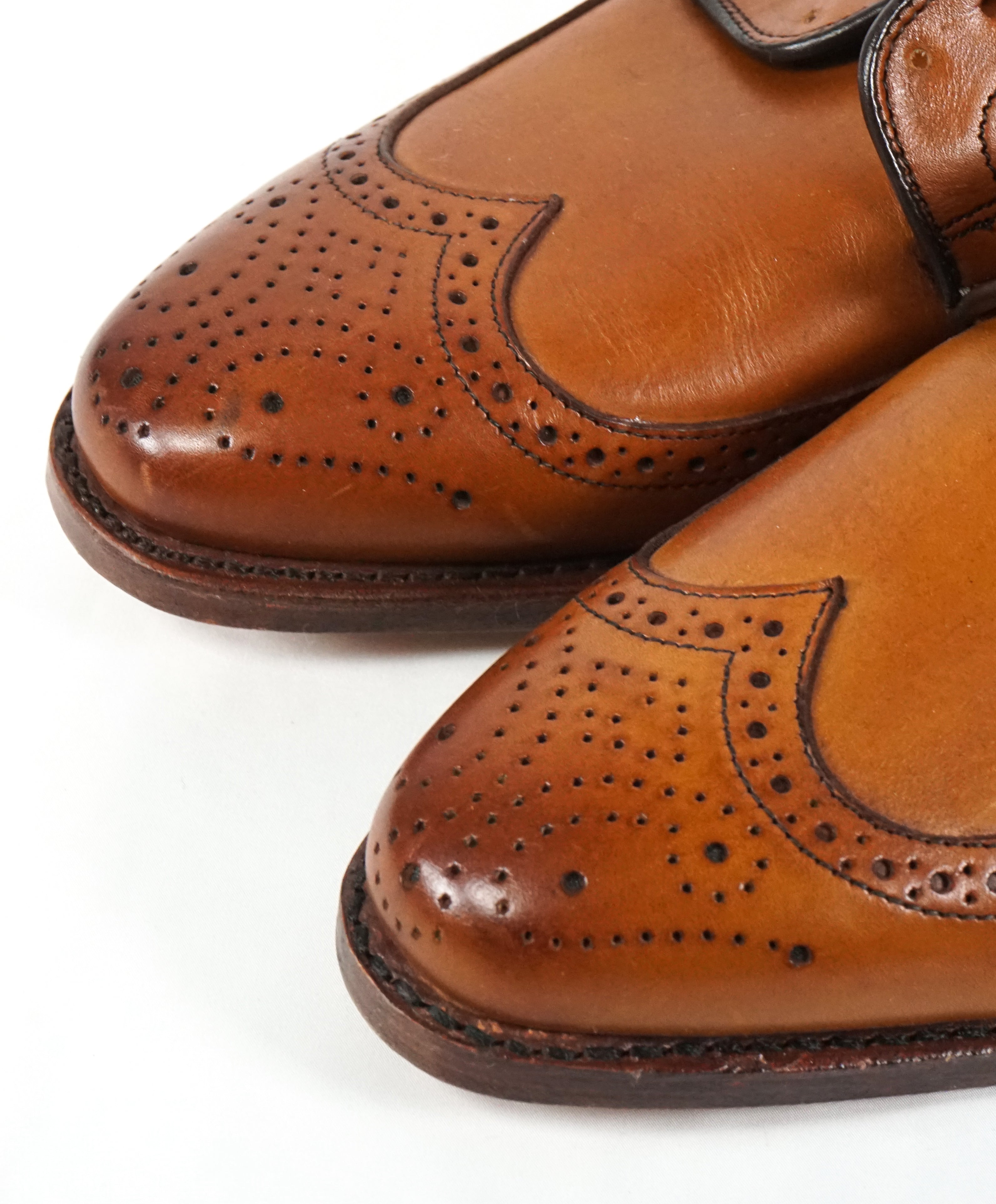 ALLEN EDMONDS - “Stuttgart” Brown Whiskey Leather Brogue Oxfords - 10.5 D
