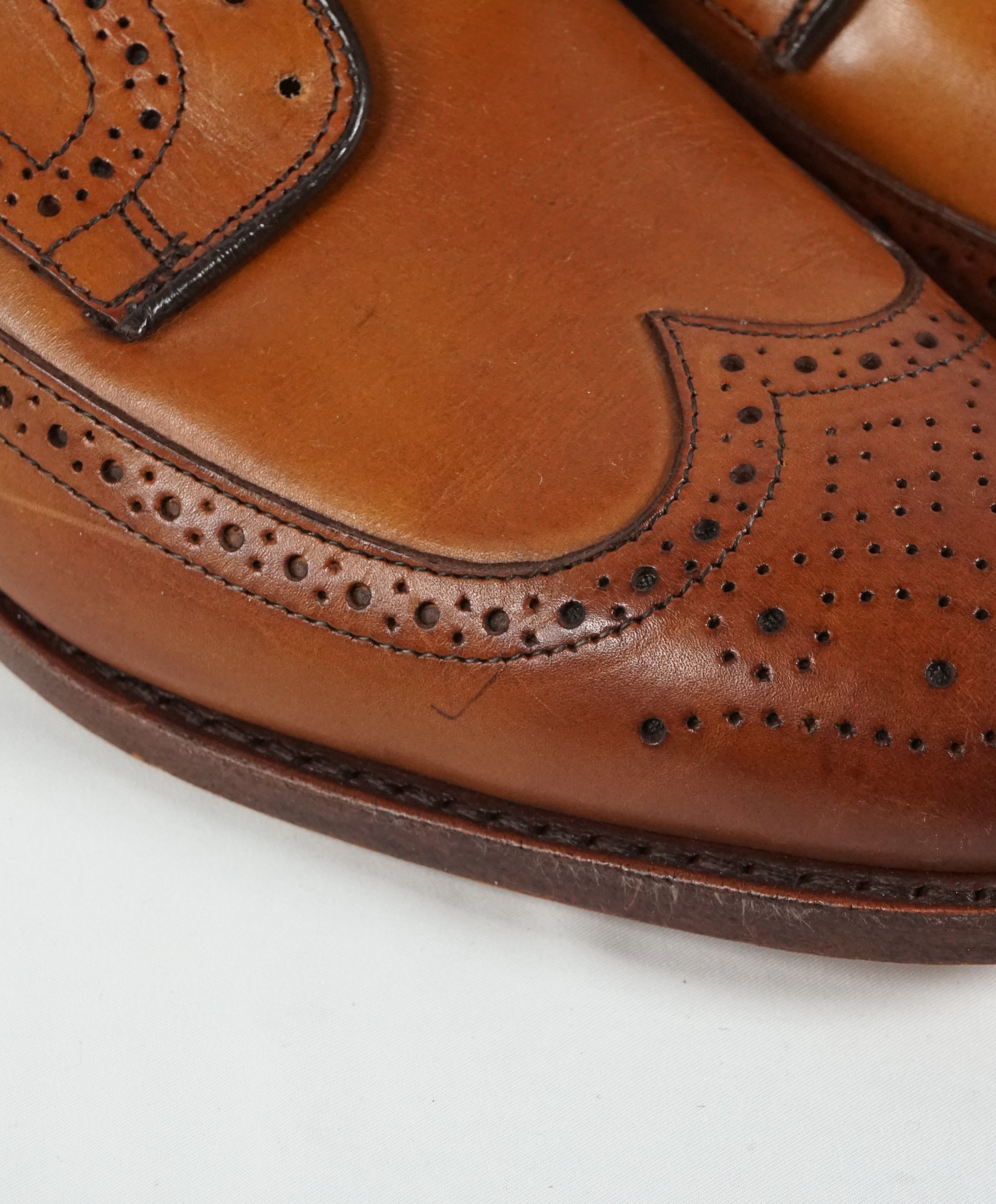 ALLEN EDMONDS - “Stuttgart” Brown Whiskey Leather Brogue Oxfords - 10.5 D