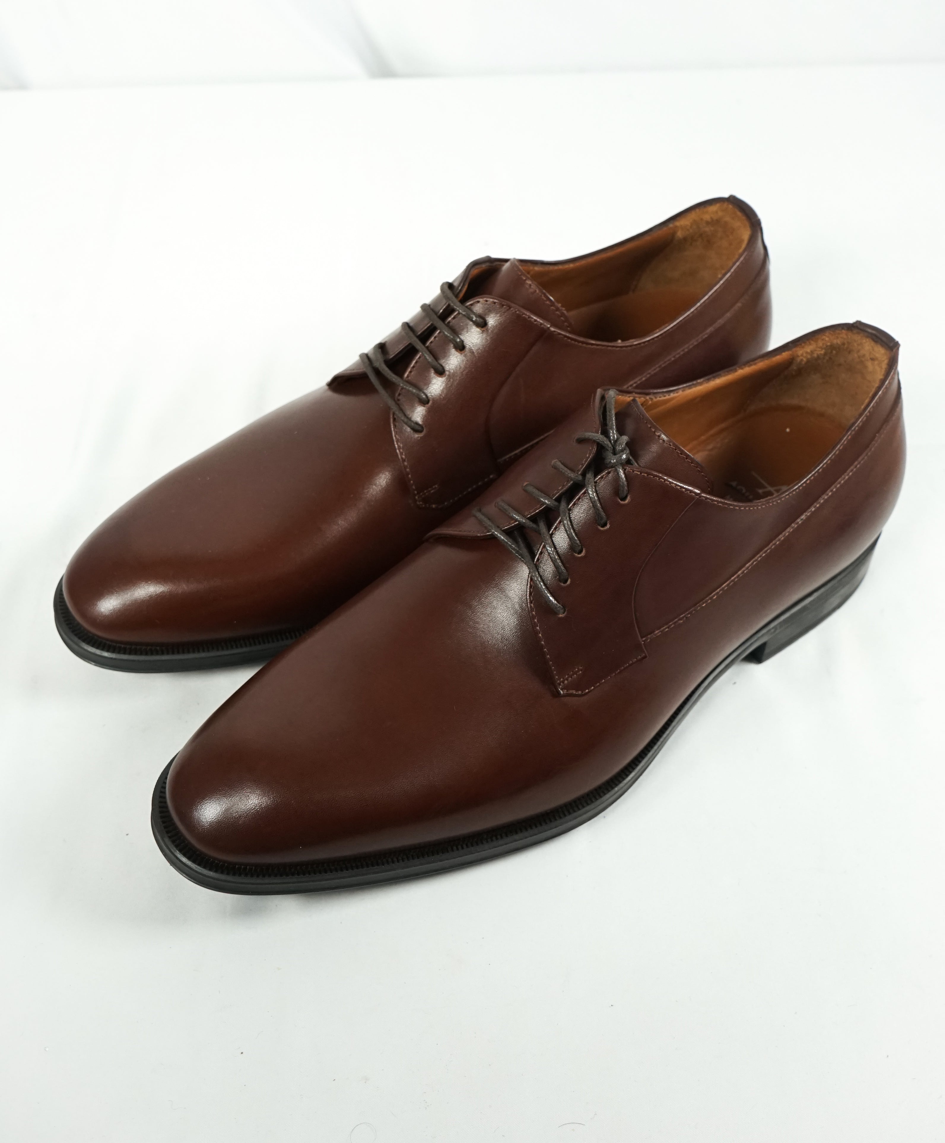 AQUATALIA - "Decker" Brown Leather Derby Oxfords - 8.5