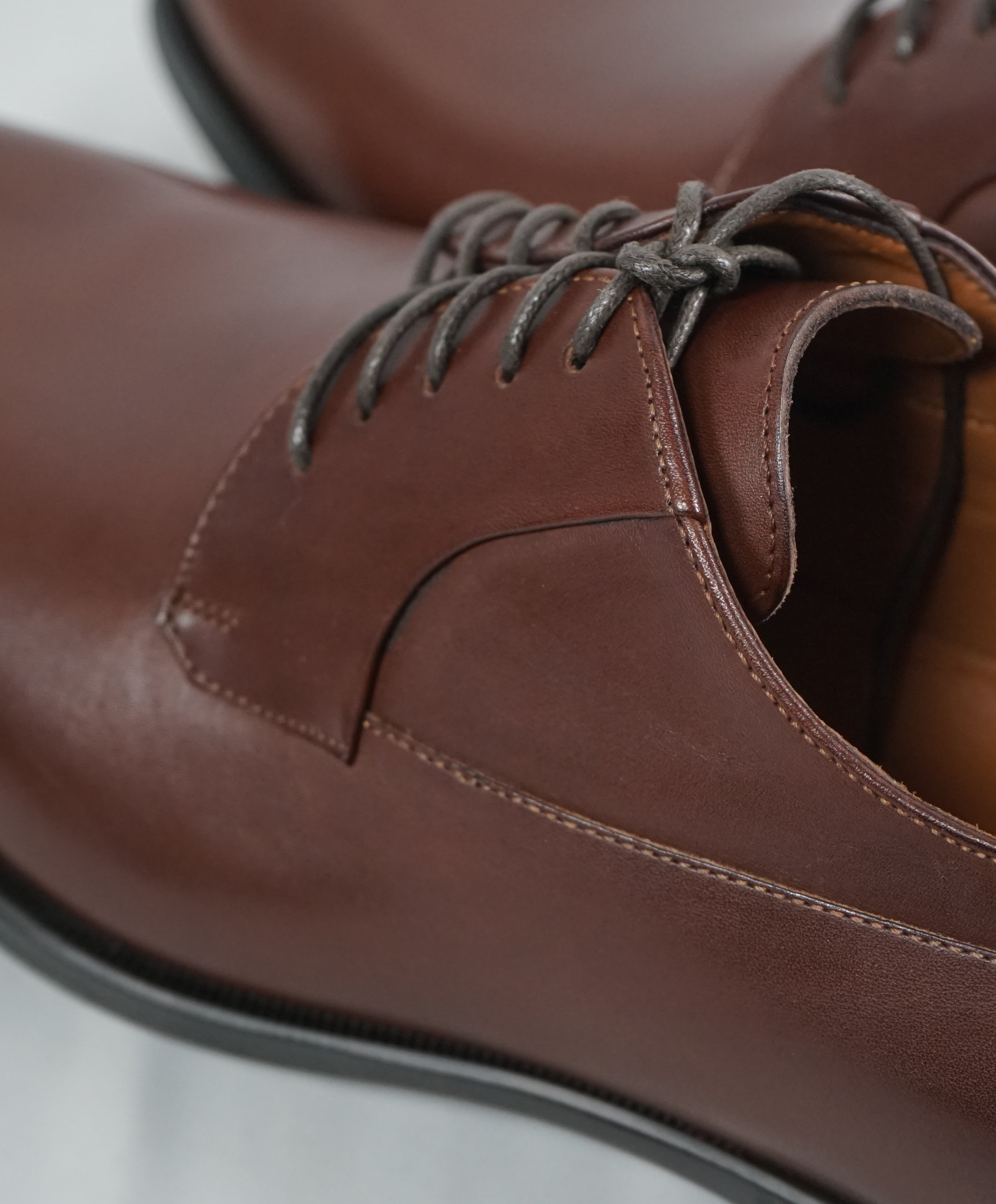 AQUATALIA - "Decker" Brown Leather Derby Oxfords - 8.5