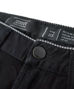 ARMANI COLLEZIONI - J15 LOGO Black Houndstooth Tipped Washed Jeans - 34W