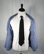 ARMANI COLLEZIONI - Blue & Navy Plaid Check Ultra Light Linen Blazer - 38R