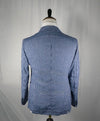 ARMANI COLLEZIONI - Blue & Navy Plaid Check Ultra Light Linen Blazer- 38R