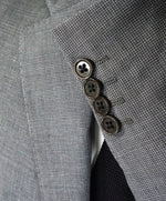 ARMANI COLLEZIONI - “G Line” Gray Micro Check Plaid Notch Lapel Suit - 40R