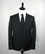 ARMANI COLLEZIONI - “M Line” Slim Black Notch Lapel Suit - 42R
