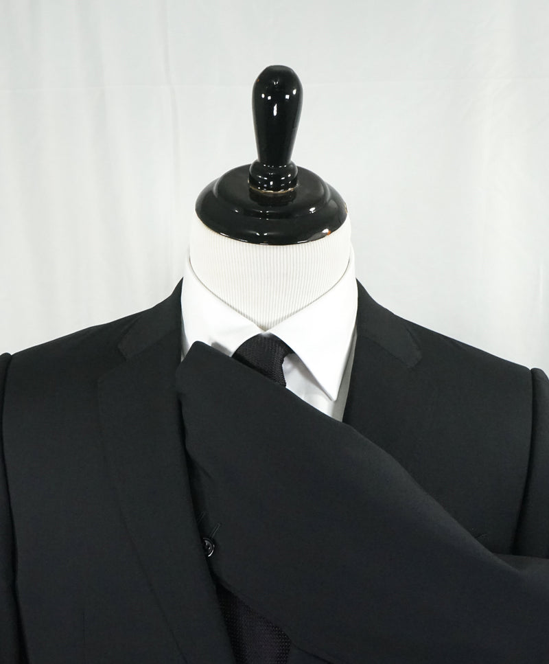 ARMANI COLLEZIONI - “M Line” Slim Black Notch Lapel Suit - 42R
