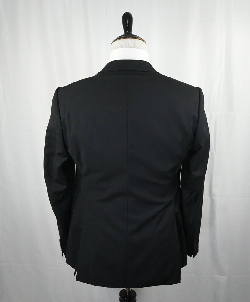 ARMANI COLLEZIONI - “M Line” Slim Black Notch Lapel Suit - 42R