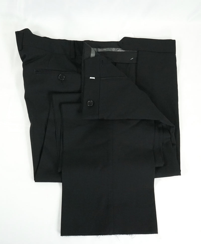 ARMANI COLLEZIONI - “G Line” Natural Stretch Black Notch Lapel Suit - 46R