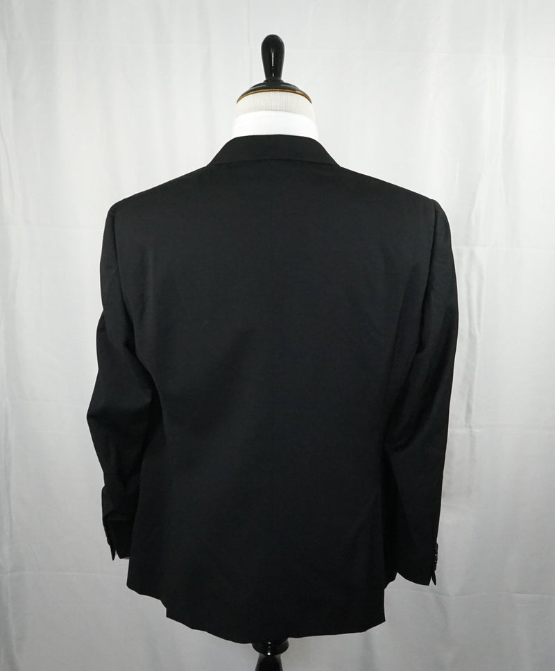 ARMANI COLLEZIONI - “G Line” Natural Stretch Black Notch Lapel Suit - 46R