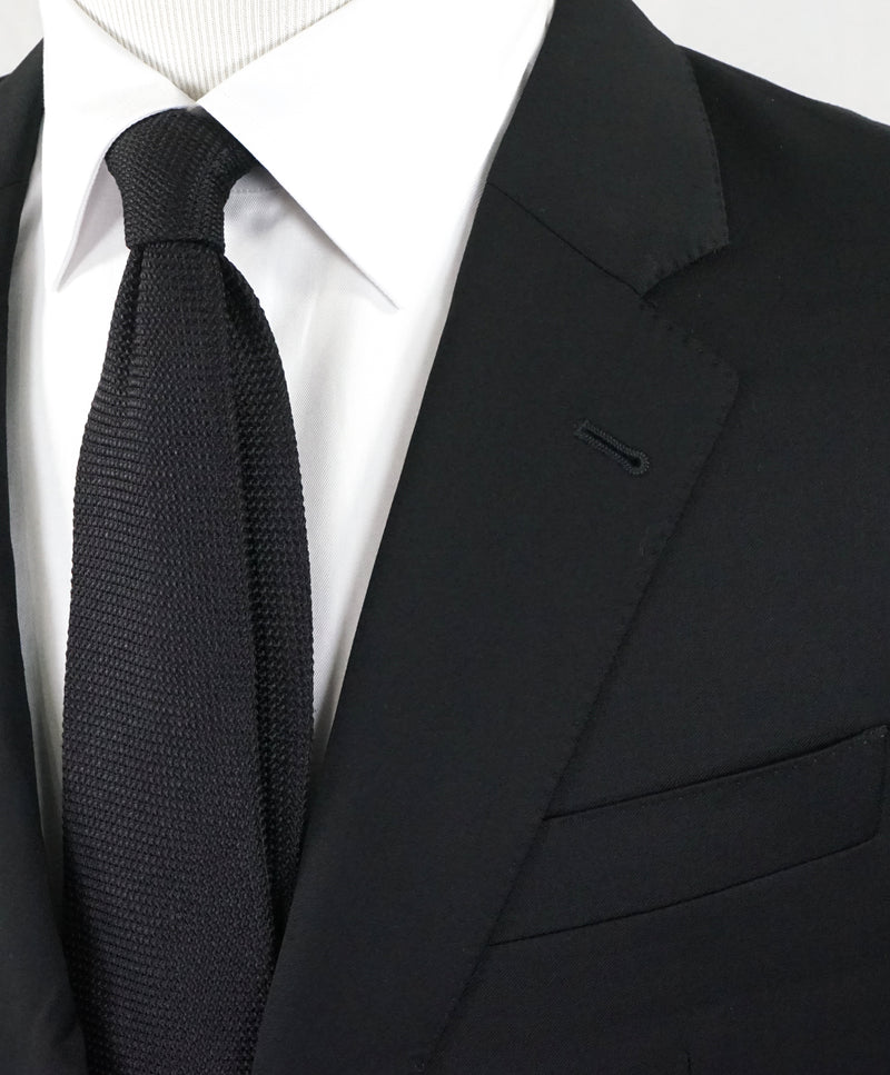 ARMANI COLLEZIONI - “G Line” Natural Stretch Black Notch Lapel Suit - 46R