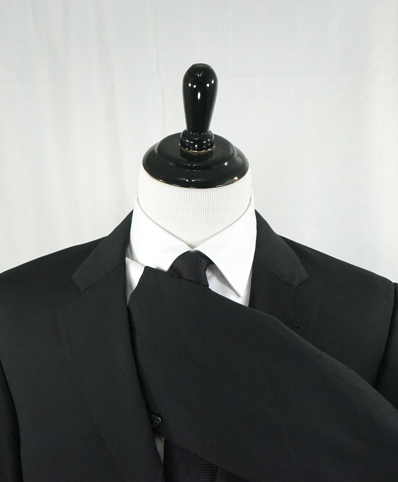 ARMANI COLLEZIONI - “G Line” Natural Stretch Black Notch Lapel Suit - 46R