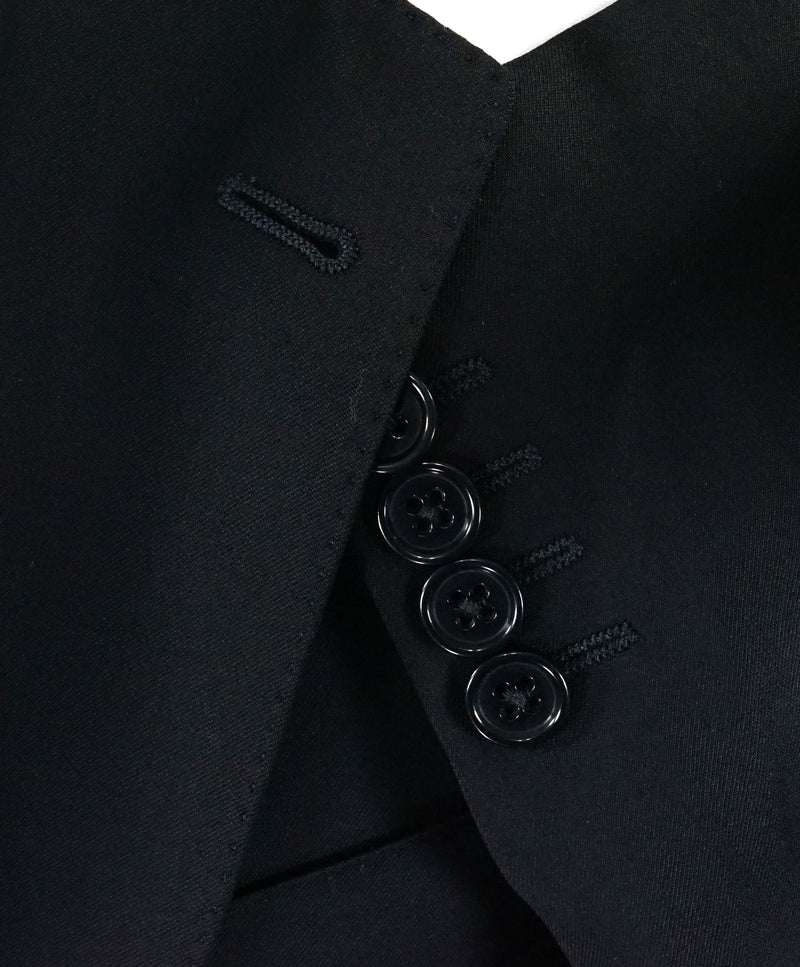 ARMANI COLLEZIONI - “G Line” Natural Stretch Black Notch Lapel Suit - 46R