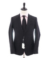 ARMANI COLLEZIONI -  "M Line" Slim Modern Black Notch Lapel Suit - 38R