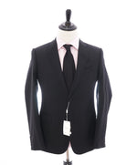 ARMANI COLLEZIONI - "M Line" Slim Modern Black Notch Lapel Suit - 38R