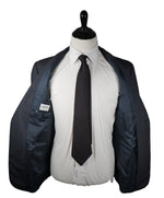 ARMANI COLLEZIONI - Abstract Basket Weave Gray & Blue Suit - 42R