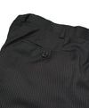 ARMANI COLLEZIONI - Black & Gray Tonal Stripe Flat Front Dress Pants - 35W