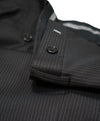 ARMANI COLLEZIONI - Black & Gray Tonal Stripe Flat Front Dress Pants - 35W