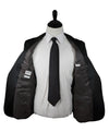 ARMANI COLLEZIONI - Black Peak Lapel 1-Button Satin Tuxedo - 38R