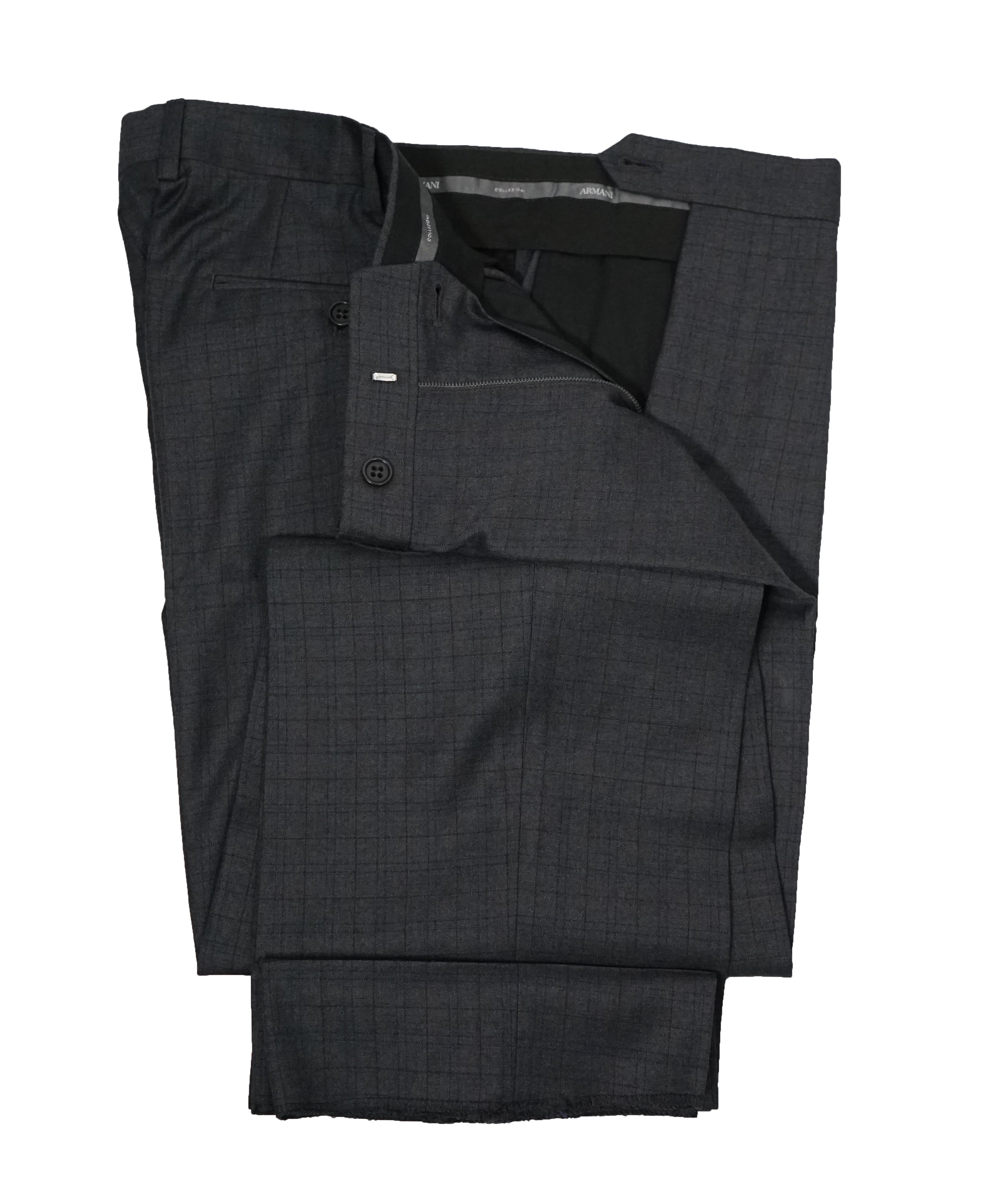 ARMANI COLLEZIONI - Blue & Gray Bold Plaid Check Suit “G Line” - 42R