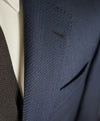 ARMANI COLLEZIONI - Blue Textured Wool Blazer Diamond Pattern - 48R