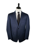 ARMANI COLLEZIONI - Blue Textured Wool Blazer Diamond Pattern - 48R
