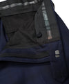 ARMANI COLLEZIONI - Bold Blue Check Plaid Flat Front Dress Pants - 38W