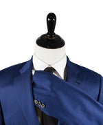ARMANI COLLEZIONI - “G Line” Micro-Check Basket Weave Blue Suit - 40R