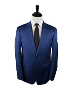 ARMANI COLLEZIONI - “G Line” Micro-Check Basket Weave Blue Suit - 40R