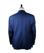 ARMANI COLLEZIONI - “G Line” Micro-Check Basket Weave Blue Suit - 48L