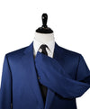 ARMANI COLLEZIONI - “G Line” Micro-Check Basket Weave Blue Suit - 48L