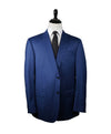 ARMANI COLLEZIONI - “G Line” Micro-Check Basket Weave Blue Suit - 48L