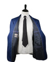 ARMANI COLLEZIONI - “G Line” Micro-Check Basket Weave Blue Suit - 48L