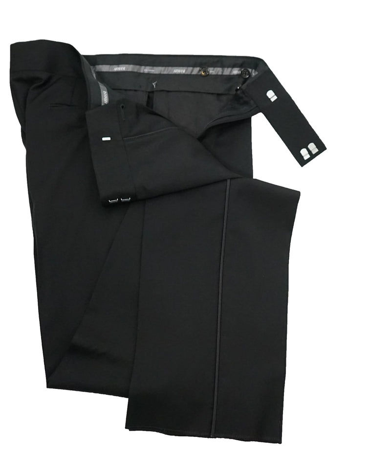 $2,095 ARMANI COLLEZIONI - “G Line” Wide Peak Lapel Tuxedo Suit - 44R