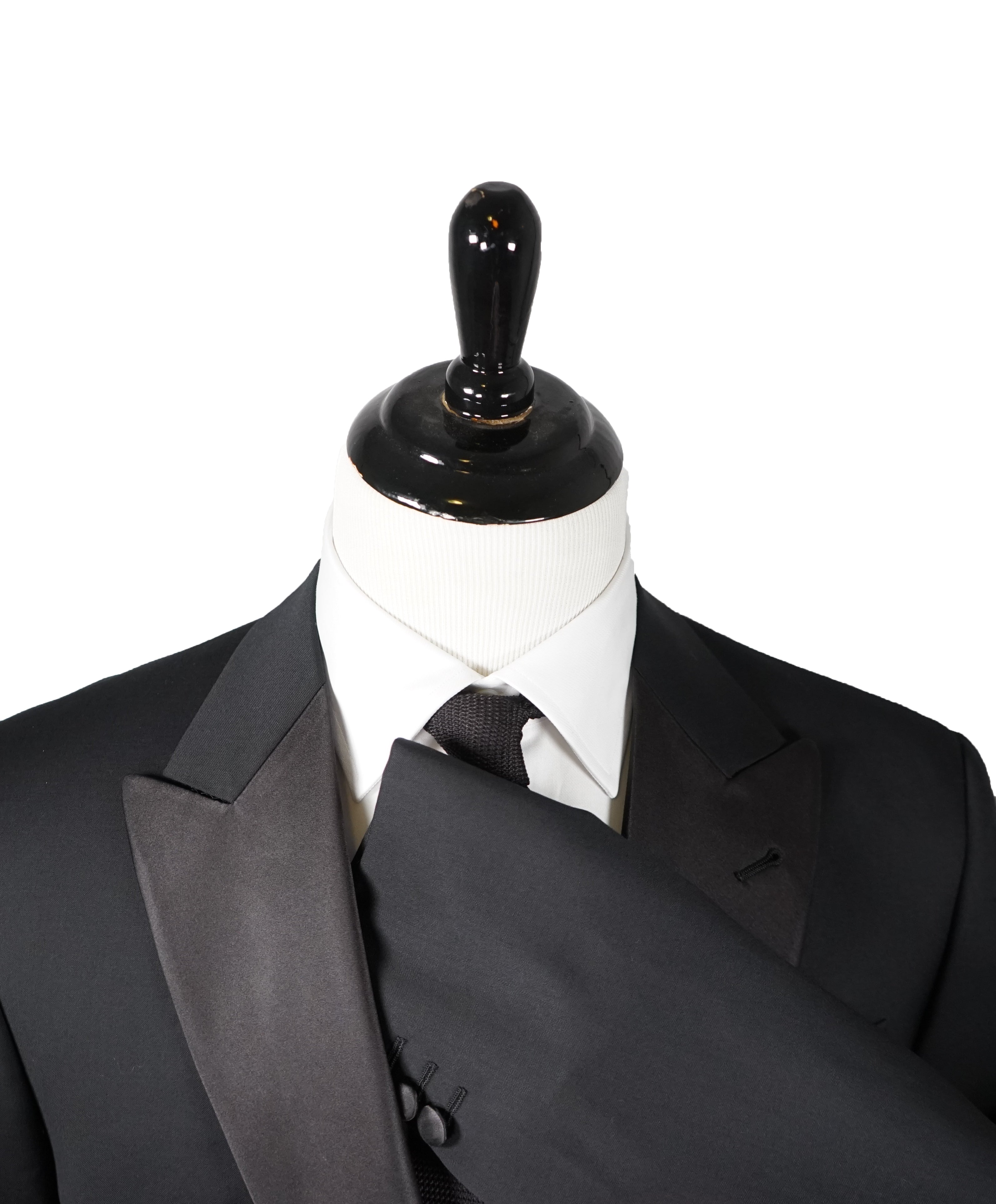 ARMANI COLLEZIONI - “G Line” Natural Stretch Wide Peak Lapel Tuxedo Suit - 44R