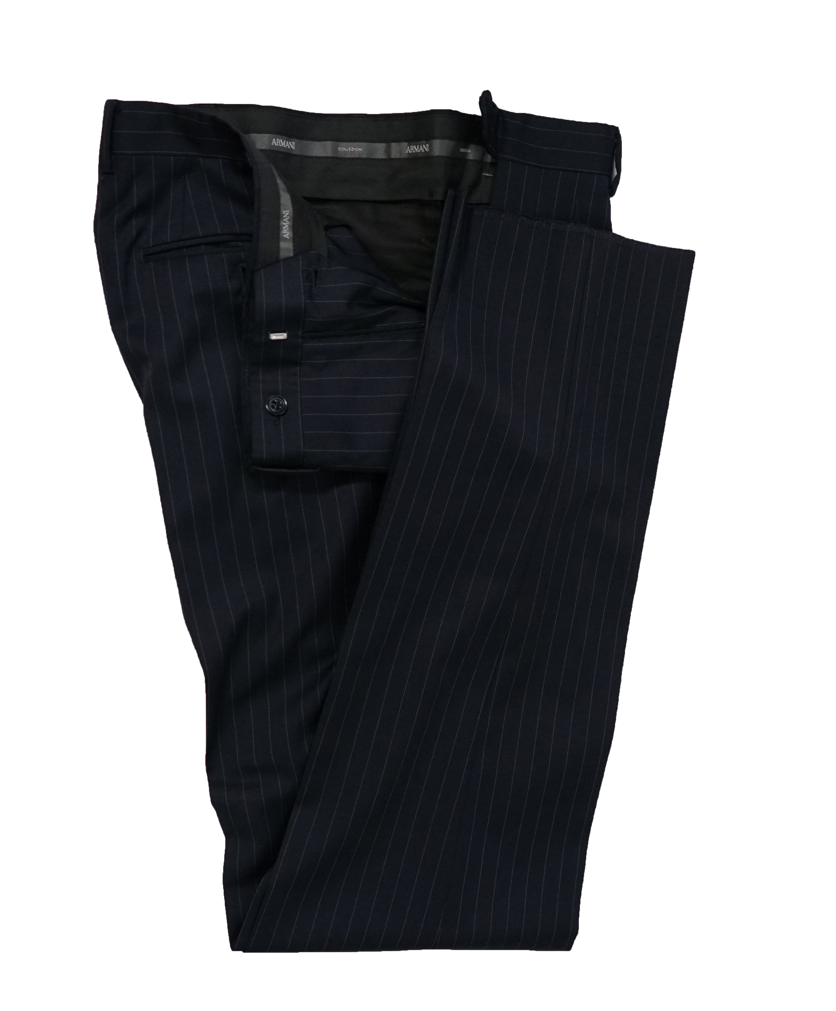 ARMANI COLLEZIONI - “G Line” Pinstripe Navy Suit - 40R