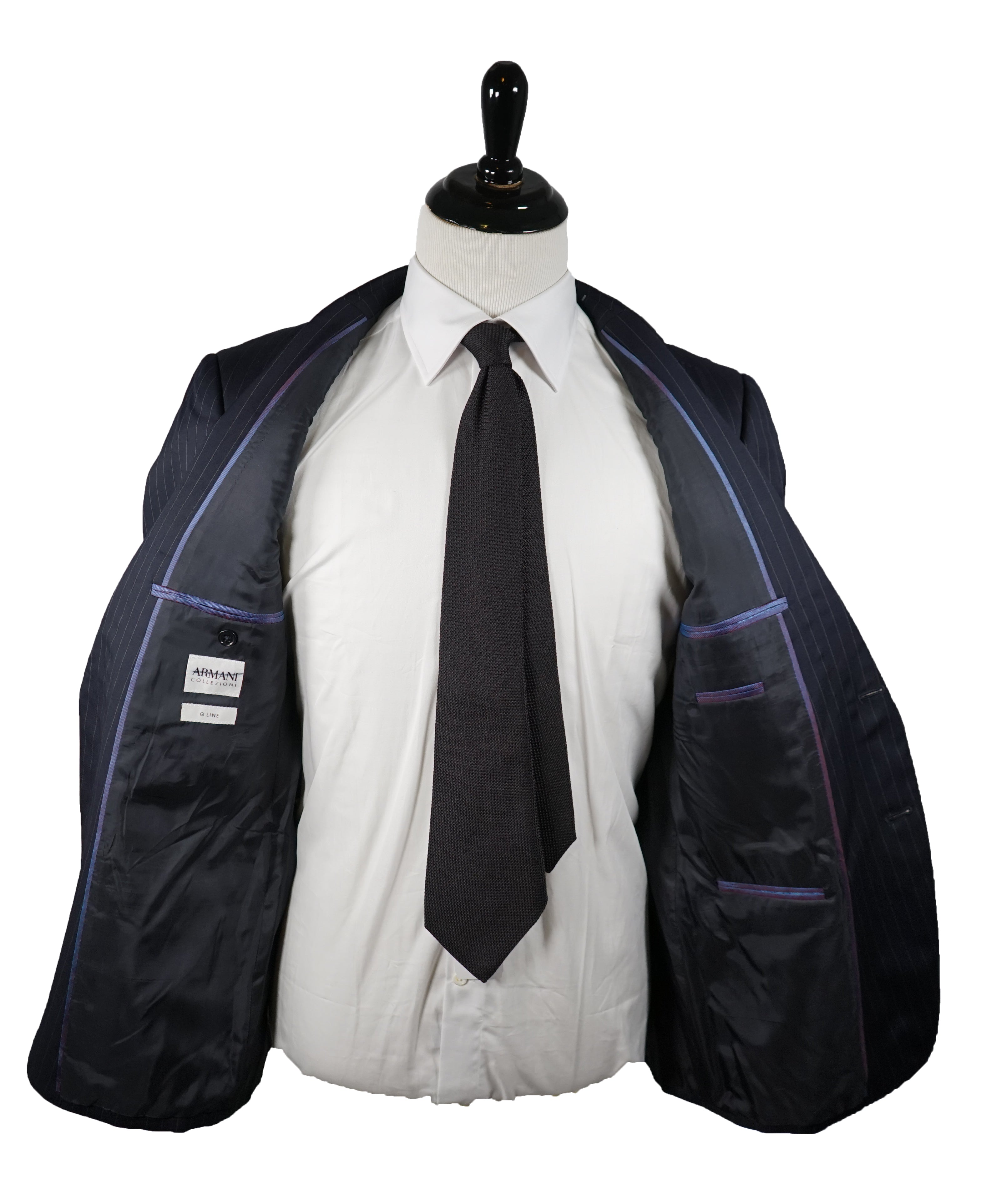 ARMANI COLLEZIONI - “G Line” Pinstripe Navy Suit - 40R