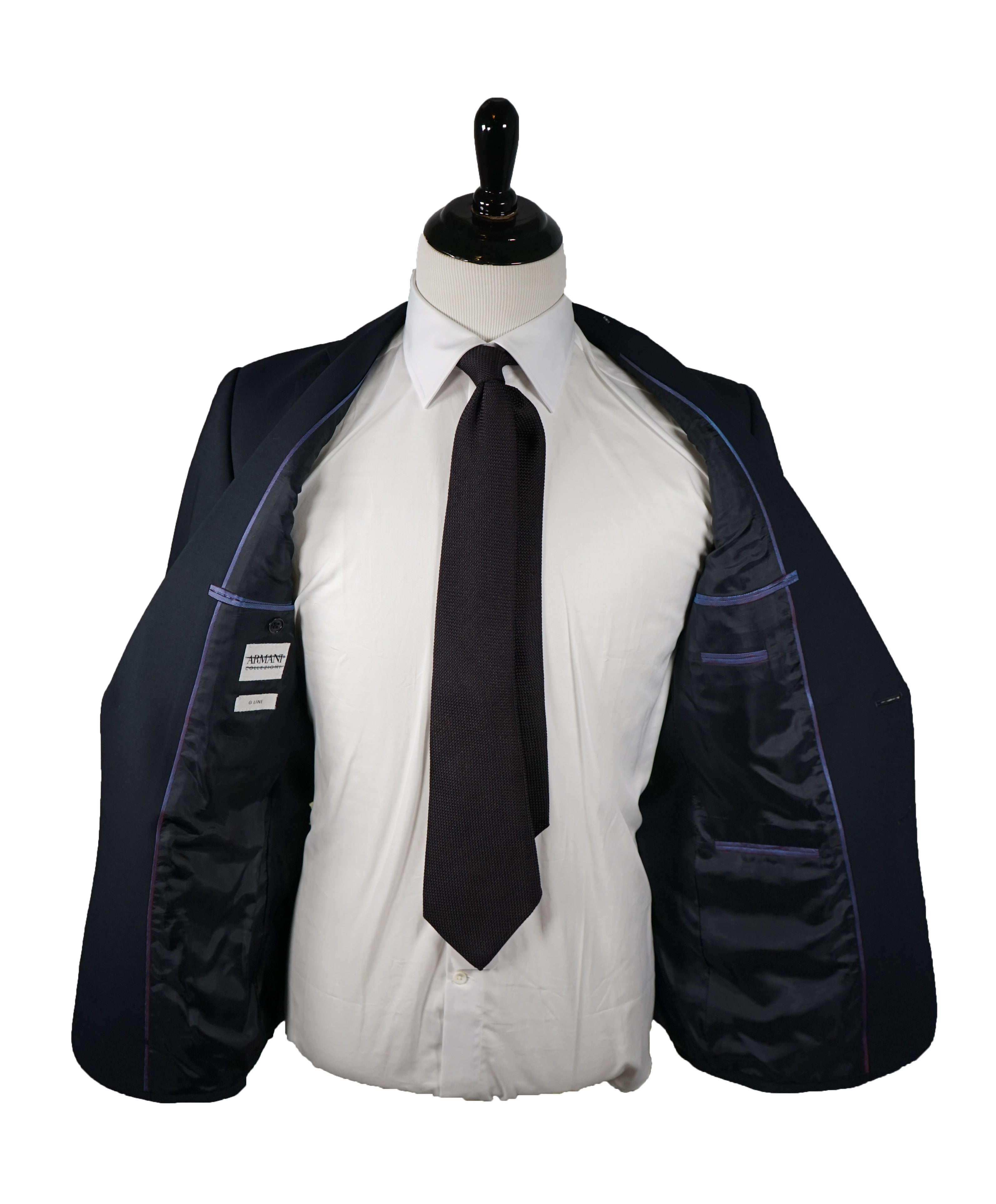 ARMANI COLLEZIONI - “G Line” Solid Navy Suit - 36R
