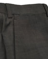 ARMANI COLLEZIONI - Gray Olive Textured Flat Front Dress Pants - 31W