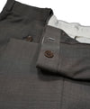 ARMANI COLLEZIONI - Gray Olive Textured Flat Front Dress Pants - 33W